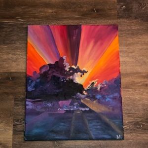 16x24 sunset canvas oil painting